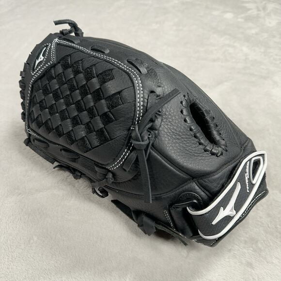Mizuno Prospect Fastpitch Softball Glove Left Hand Throw 12.5” Black Leather NWT - Picture 2 of 9
